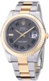 [ロレックス]ROLEX デイトジャスト2 グレー文字盤 ローマインデックス(グリーン) YG/SSコンビ3列 腕時計 Ref.116333 メンズ 【並行輸入品】